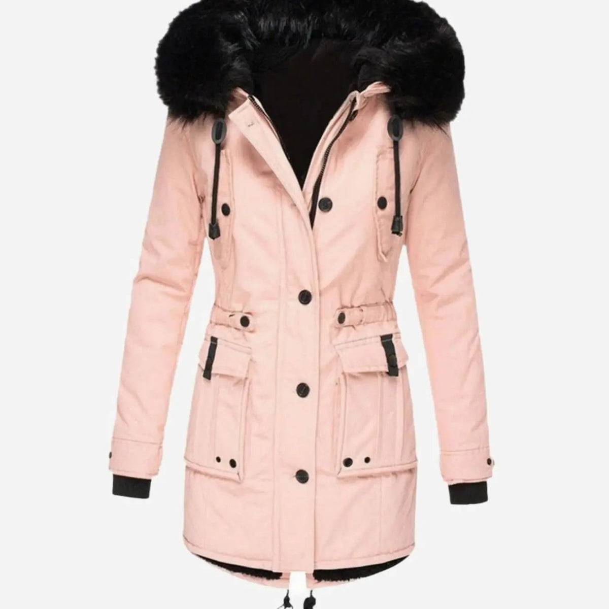 Aria | Women's Thick Faux Fur Hooded Insulated Parka Coat
