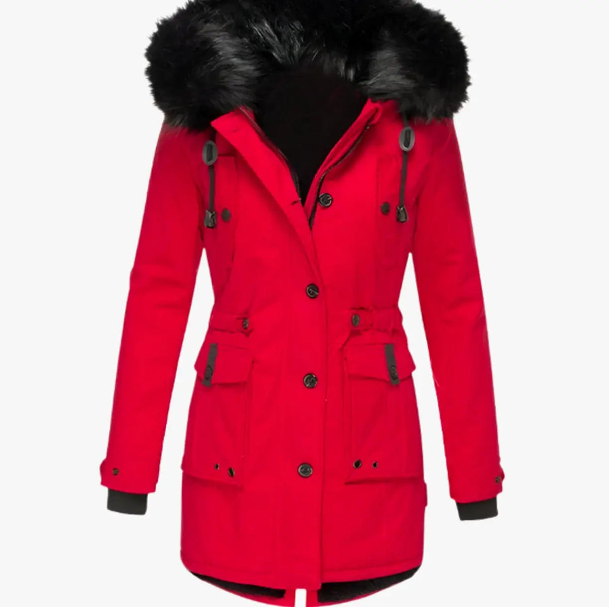 Aria | Women's Thick Faux Fur Hooded Insulated Parka Coat