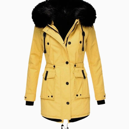 Aria | Women's Thick Faux Fur Hooded Insulated Parka Coat