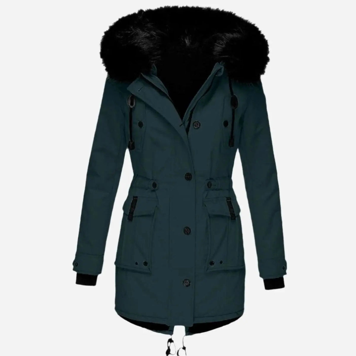 Aria | Women's Thick Faux Fur Hooded Insulated Parka Coat