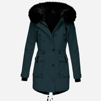 Aria | Women's Thick Faux Fur Hooded Insulated Parka Coat