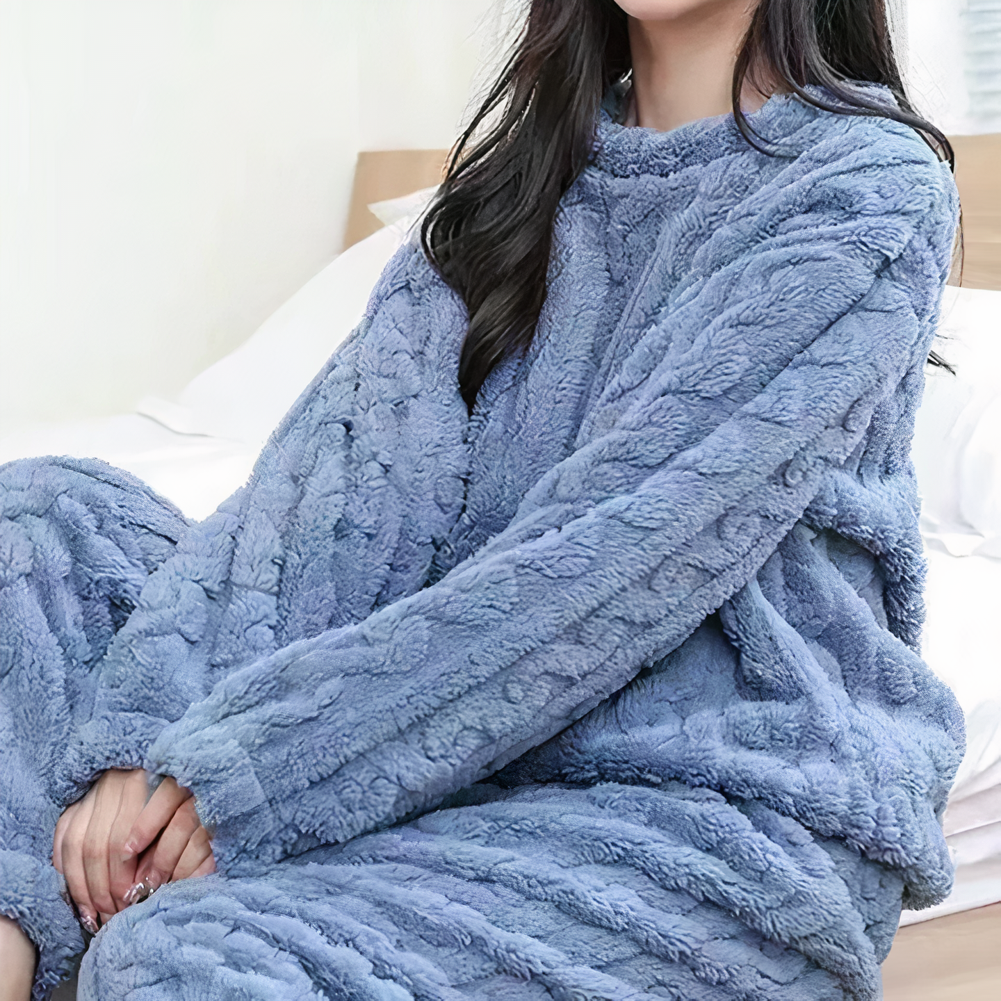 Women's Warm Fleece Pajama Set - Cozy Sleepwear
