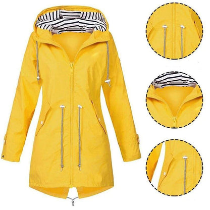 Women's Waterproof Outdoor Rain Jacket with Hood