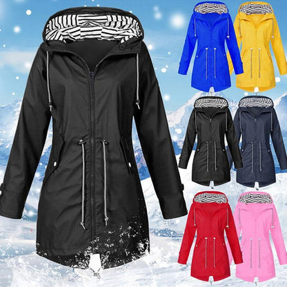 Women's Waterproof Outdoor Rain Jacket with Hood