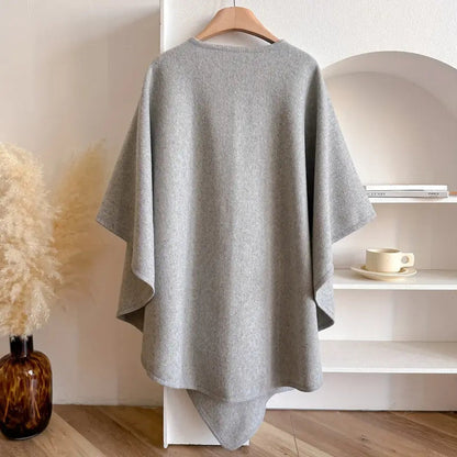 Women's Windproof Poncho Shawl Coat